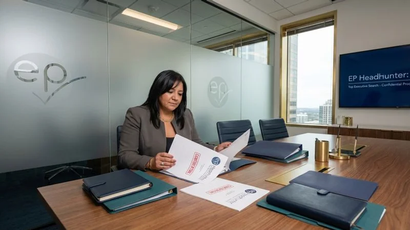 Private meeting room representing the confidential nature of executive search engagements