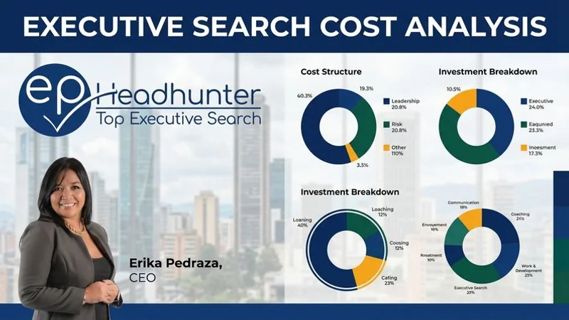 Financial analysis charts representing executive search costs in the Colombian market