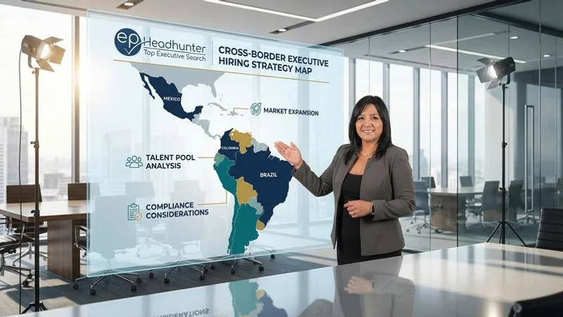 Latin American cross-border executive hiring strategy map showing key markets and compliance considerations