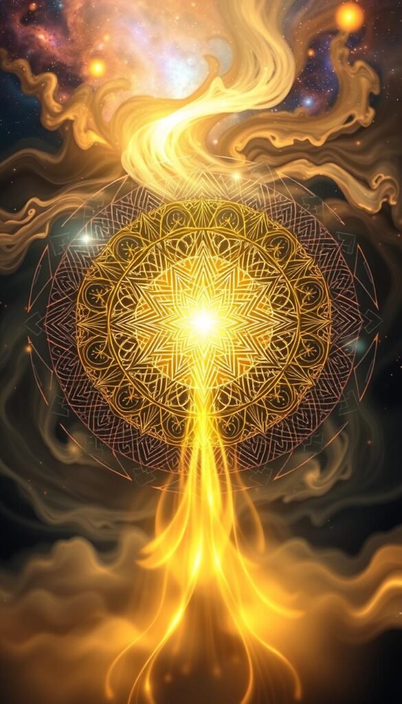 A mystical mandala of swirling energy, symbolic of the profound impact of master numbers. In the foreground, intricate geometric patterns and ethereal light intertwine, creating a sense of spiritual illumination. Radiating from the center, beams of golden light cascade, evoking the transformative power of these sacred numerical archetypes. In the background, a nebula of celestial hues sets the stage, hinting at the cosmic significance of master numbers and their influence on one's life path. Soft, diffused lighting casts a serene, contemplative atmosphere, inviting the viewer to meditate on the hidden depths of these enigmatic numerical forces. A mystical mandala of swirling energy, symbolic of the profound impact of master numbers. In the foreground, intricate geometric patterns and ethereal light intertwine, creating a sense of spiritual illumination. Radiating from the center, beams of golden light cascade, evoking the transformative power of these sacred numerical archetypes. In the background, a nebula of celestial hues sets the stage, hinting at the cosmic significance of master numbers and their influence on one's life path. Soft, diffused lighting casts a serene, contemplative atmosphere, inviting the viewer to meditate on the hidden depths of these enigmatic numerical forces.