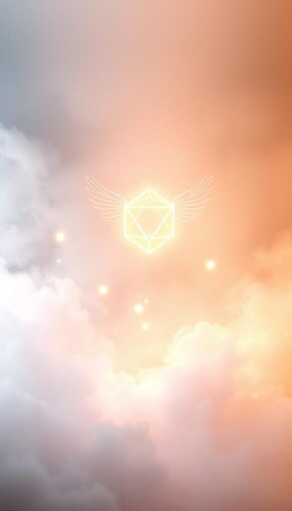 A serene, ethereal scene depicting the visualization of spiritual sequences. In the foreground, a glowing, geometric figure representing an angel number floats amidst a haze of soft, pastel light. Swirling energy fields and luminous, abstract shapes dance in the middle ground, guiding the viewer's gaze deeper into the composition. The background is shrouded in a dreamy, atmospheric mist, hinting at the boundless, transcendent nature of the spiritual realm. The lighting is warm and inviting, casting a gentle, contemplative glow over the entire scene. The overall mood is one of calm, wonder, and a sense of connection to the divine. A serene, ethereal scene depicting the visualization of spiritual sequences. In the foreground, a glowing, geometric figure representing an angel number floats amidst a haze of soft, pastel light. Swirling energy fields and luminous, abstract shapes dance in the middle ground, guiding the viewer's gaze deeper into the composition. The background is shrouded in a dreamy, atmospheric mist, hinting at the boundless, transcendent nature of the spiritual realm. The lighting is warm and inviting, casting a gentle, contemplative glow over the entire scene. The overall mood is one of calm, wonder, and a sense of connection to the divine.