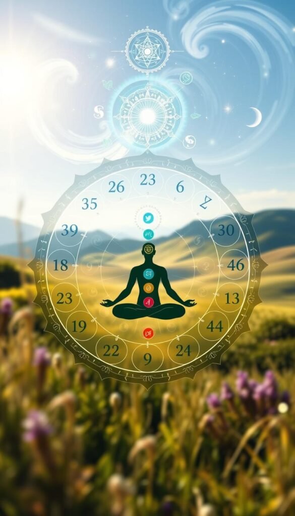 A vibrant, balanced health chart depicting the interconnectedness of numerology and wellness. In the foreground, a serene mandala-like design showcases the expression number symbols, each radiating its unique energetic attributes. The middle ground features a stylized human figure in a meditative pose, the body's chakras aligning with the numeric archetypes. In the background, a ethereal landscape of swirling energy fields and celestial motifs, creating a harmonious, holistic composition. Soft, natural lighting illuminates the scene, conveying a sense of tranquility and introspection. The overall aesthetic is one of spiritual wisdom and holistic vitality. A vibrant, balanced health chart depicting the interconnectedness of numerology and wellness. In the foreground, a serene mandala-like design showcases the expression number symbols, each radiating its unique energetic attributes. The middle ground features a stylized human figure in a meditative pose, the body's chakras aligning with the numeric archetypes. In the background, a ethereal landscape of swirling energy fields and celestial motifs, creating a harmonious, holistic composition. Soft, natural lighting illuminates the scene, conveying a sense of tranquility and introspection. The overall aesthetic is one of spiritual wisdom and holistic vitality.