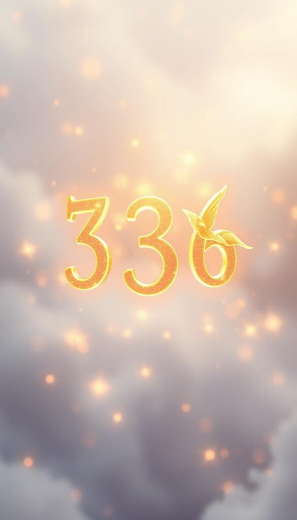 Ethereal angel numbers floating in a celestial realm, bathed in a warm, golden glow. A serene, spiritual atmosphere pervades the scene, with the numbers gently rotating and pulsing with an otherworldly energy. The numbers are crisp, clear, and vibrant, appearing to be suspended in a shimmering, translucent medium. The background is a soft, hazy expanse of blues and purples, creating a sense of depth and mystery. Subtle, ethereal tendrils of light dance around the numbers, further enhancing the mystical ambiance. The overall composition is balanced and harmonious, inviting the viewer to ponder the deeper meanings behind these sacred numerical sequences.